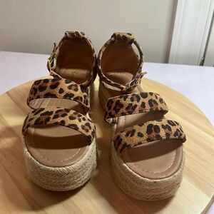 Bombshell leopard sandals